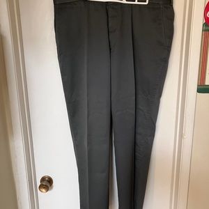 Men’s 40x31 Grey Lands End Slacks Pants button missing. See pics